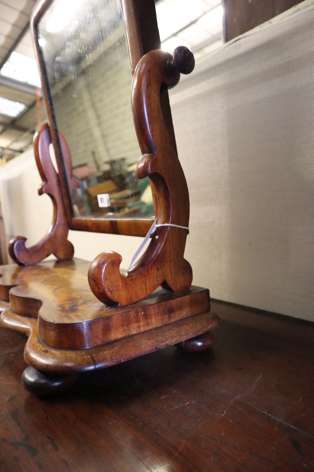 A Victorian mahogany toilet mirror, width 50cm, height 60cm